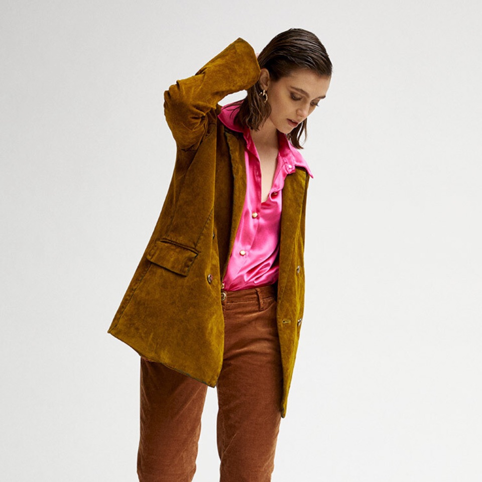 Personal Vintage Suede Camel Blazer Size 8